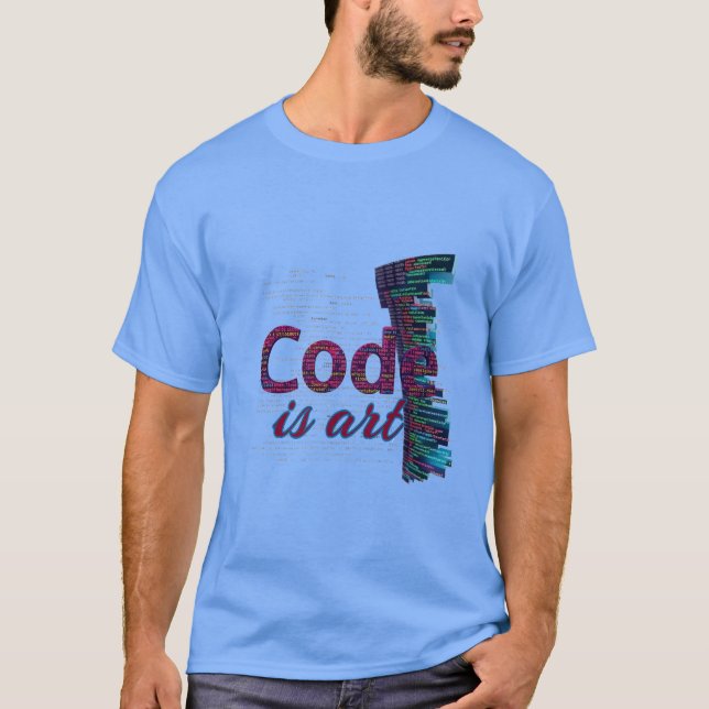 Camiseta Programação: Código é arte. (Frente)
