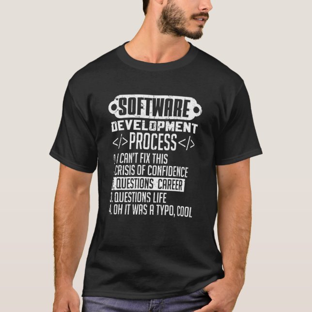 Camiseta Programação de Codificação do Processo de Desenvol (Frente)