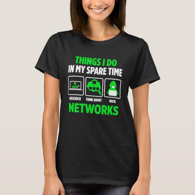 Camiseta Programação de Rede de Computador e Hacker (Frente)