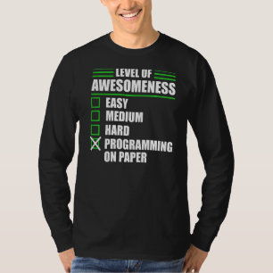 Camiseta Programação Do Programador Em Papel Para Computaçã