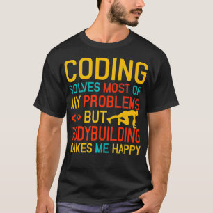Camiseta Programação e peso do ventilador do Coding and Bod