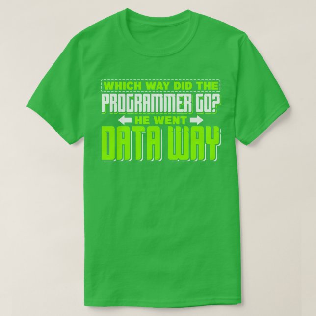 Camiseta Programação Para que lado foi o programador (Frente do Design)