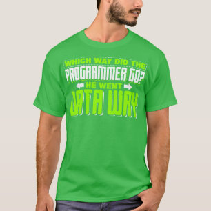 Camiseta Programação Para que lado foi o programador