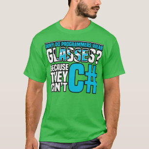 Camiseta Programação Por que programadores vestem óculos Po