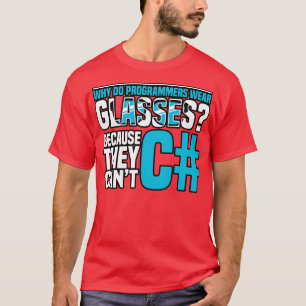 Camiseta Programação Por que programadores vestem óculos Po