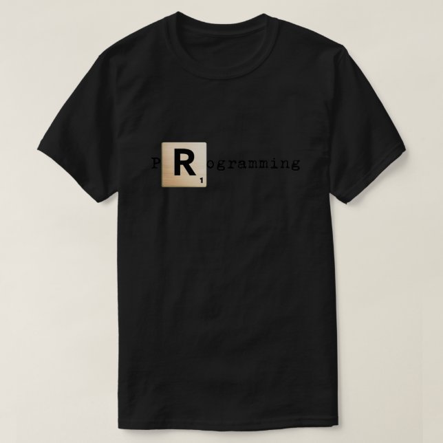 Camiseta Programação R R R crabble (Frente do Design)