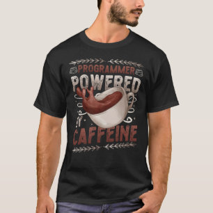 Camiseta Programador Acionado Por Caffeine Coffee Code Prog