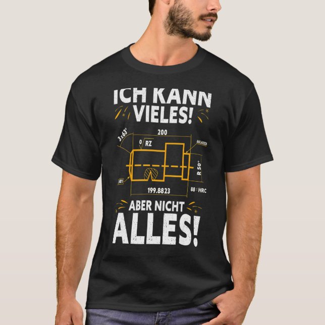 Camiseta Programador Cnc do Rotary Cutter Mecânico de Máqui (Frente)