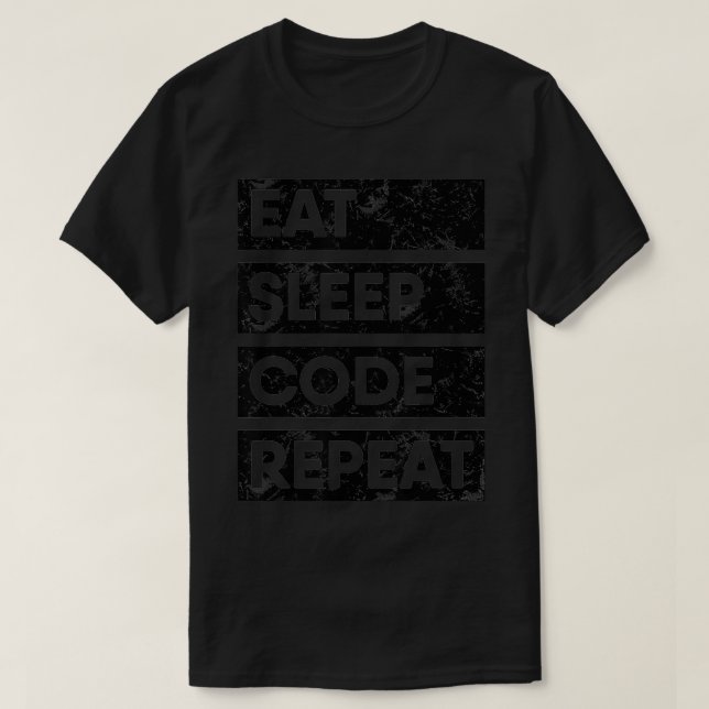 Camiseta Programador coma o Engenheiro de software de repet (Frente do Design)