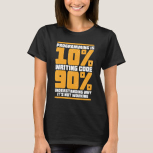 Camiseta Programador de código binário de computador engraç
