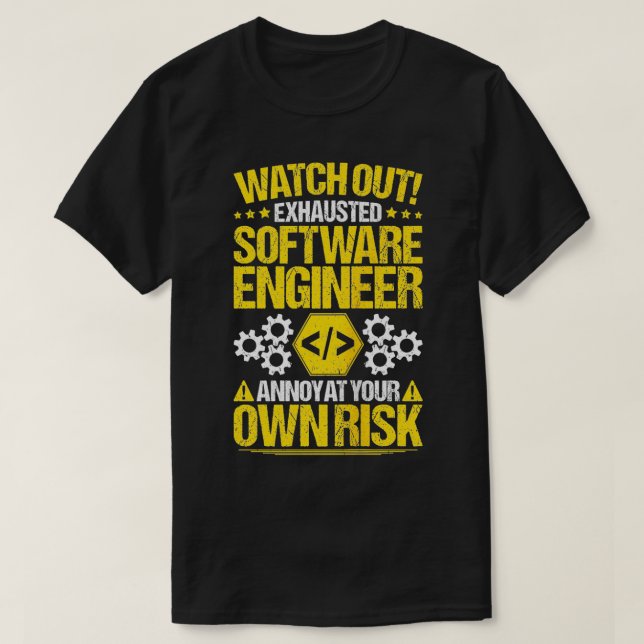 Camiseta Programador de Código do Programador - Mecanismo d (Frente do Design)