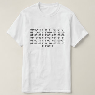 Camiseta Programador de computador no código binário