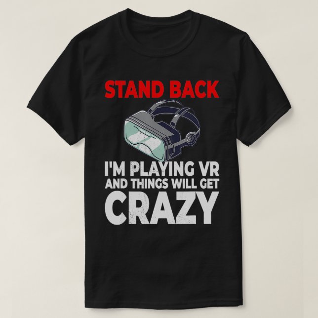 Camiseta Programador de Realidade Virtual do Jogador VR  (Frente do Design)