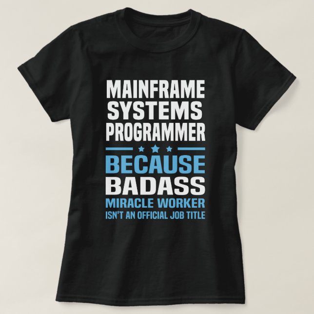 Camiseta Programador de sistemas de mainframe (Frente do Design)