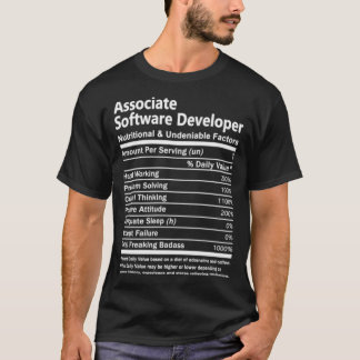 Camiseta programador de software associado
