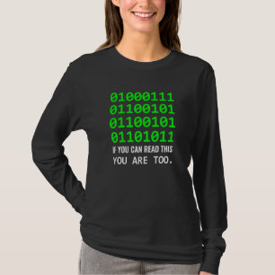 Camiseta Programador de Software Binário de Código de Compu