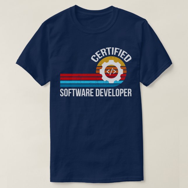 Camiseta Programador de software certificado (Frente do Design)