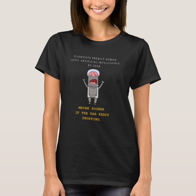Camiseta Programador de TI Humor Nível humano Piada engraça (Frente)