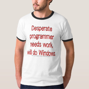 Camiseta Programador do trabalho das necessidades