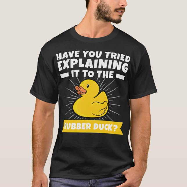 Camiseta Programador Duck Rubber Duck Labrador a (Frente)