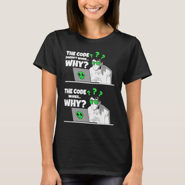 Camiseta Programador Engenheiro de Software Ideia Fã de TI (Frente)