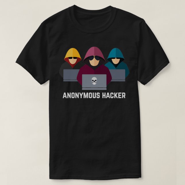 Camiseta Programador Engraçado Anonymous Hacker (Frente do Design)