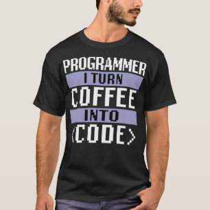 Camiseta Programador Eu Transformo Café Em Código Codifican