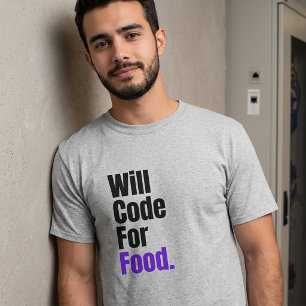 Camiseta Programador Full Stack Vai Programar Por Comida
