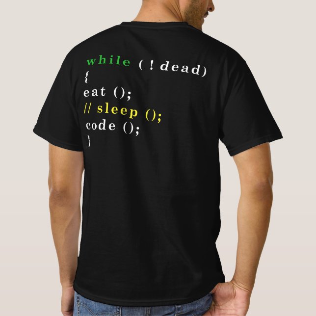 Camiseta Programador Python de Ciência Computacional Comer  (Verso)