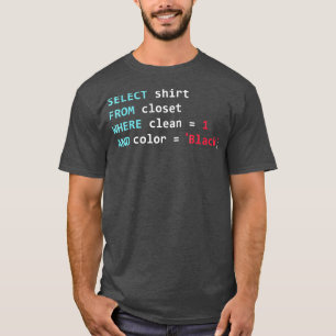 Camiseta Programador SQL Query Database Coding para