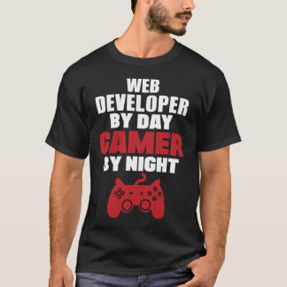 Camiseta Programador web pelo gamer do dia em a noite