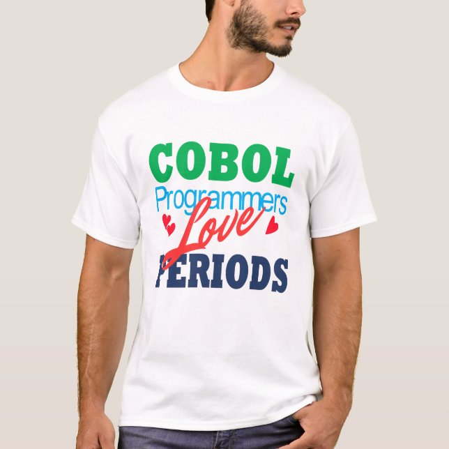 Camiseta Programadores Cobol Amam Pontos (Frente)