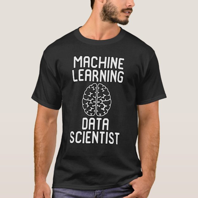 Camiseta Programadores de Cientista de Dados do Machine Lea (Frente)