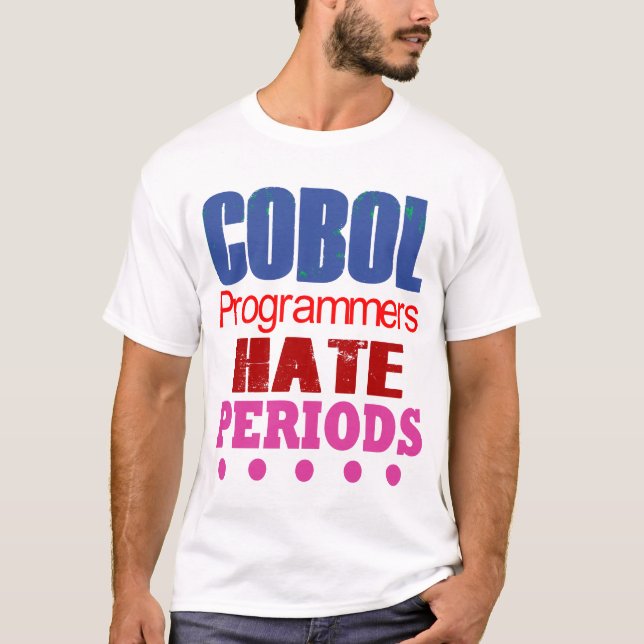 Camiseta Programadores de Cobol Odeiam Pontos  (Frente)