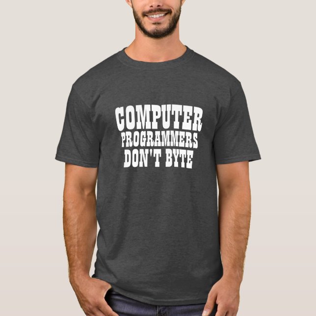 Camiseta Programadores de computador não byte (Frente)