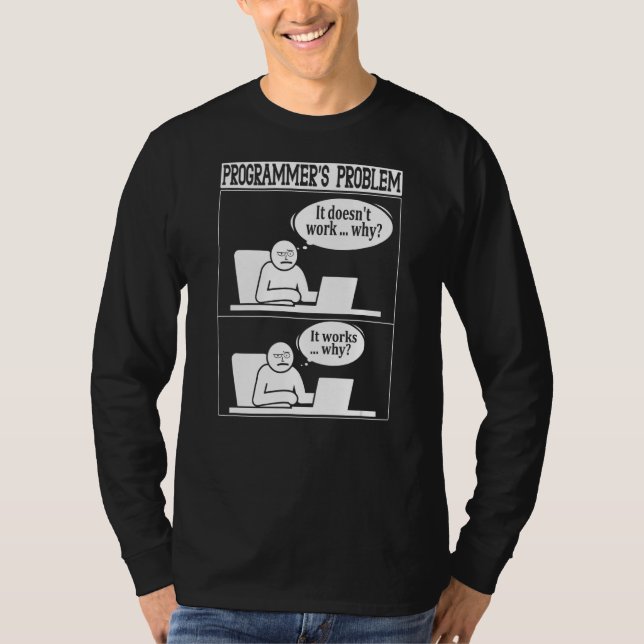 Camiseta Programadores Problema Tecnologia Software Script  (Frente)