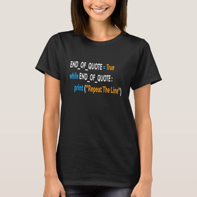 Camiseta Programando Joe Enquanto Fim Da Cotação Repita A L (Frente)