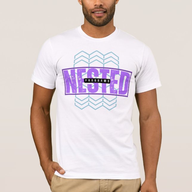 Camiseta Programas Aninhados na Programação de Mainframe (Frente)