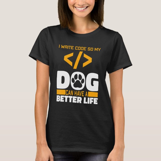 Camiseta Programmer Dog Software Engineer - Coding Programm (Frente)