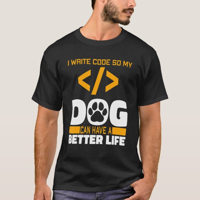 Camiseta Programmer Dog Software Engineer - Coding Programm (Frente)
