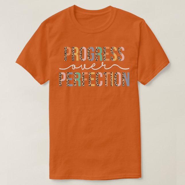 Camiseta Progress Over Motivational Teacher  (62)  (Frente do Design)