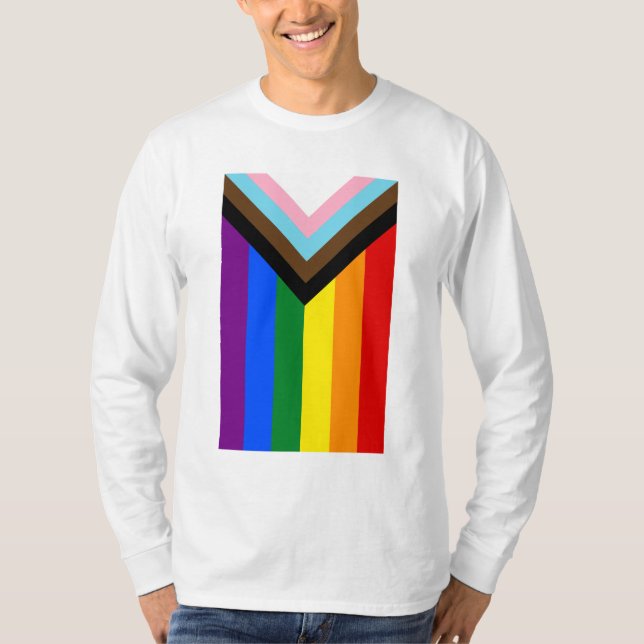 Camiseta Progress Pride Flag LGBTQ+ (Frente)