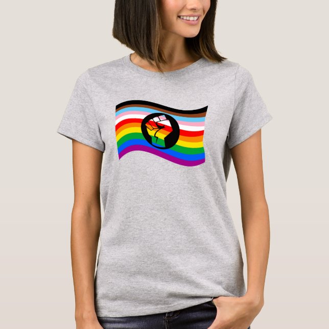 Camiseta Progress Pride Pessoas de Cor (Frente)