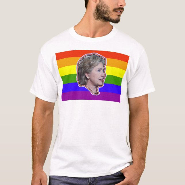 Camiseta Progressista de Hillary Clinto 2016 LGBT Democrata (Frente)