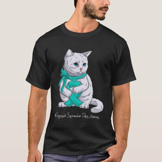 Camiseta Progressivo Supranuclear Sensibilização Mês Chá (Frente)
