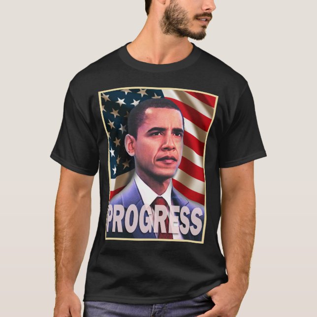 Camiseta Progresso 2008 de Barack Obama (Frente)
