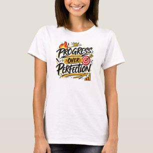 Camiseta Progresso Acima da Perfeição Motivação Inspiradora