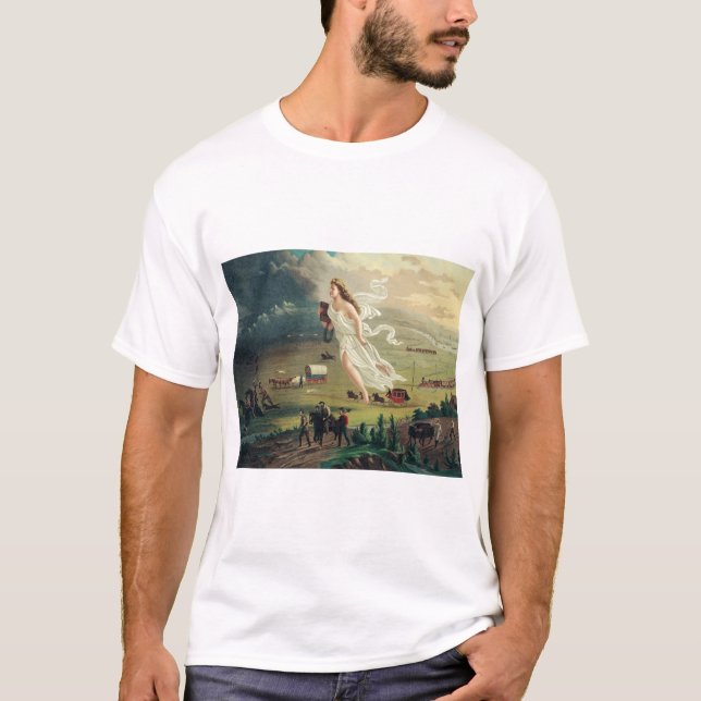 Camiseta Progresso Americano de John Gast (Frente)
