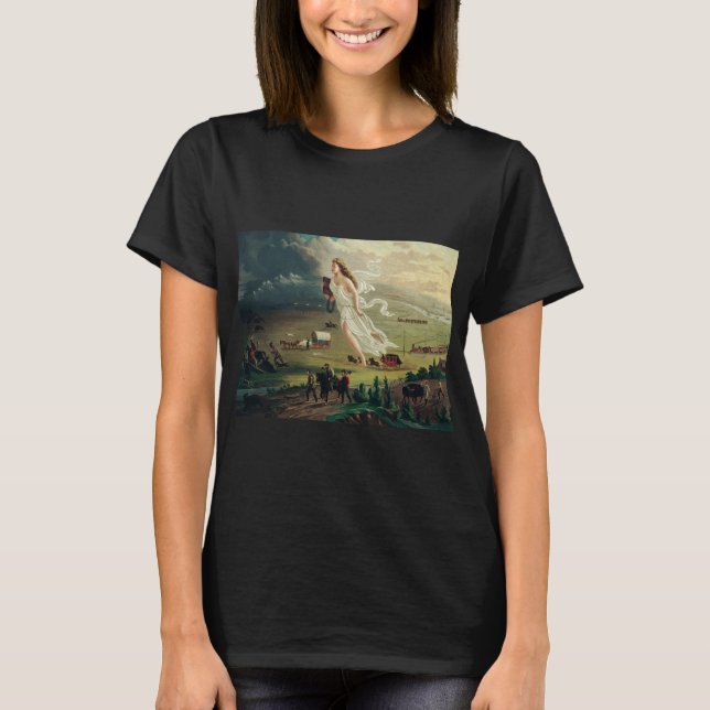 Camiseta Progresso Americano de John Gast (Frente)