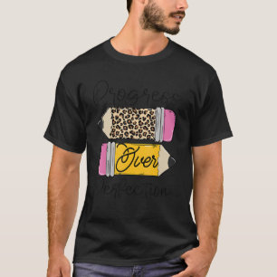 Camiseta Progresso Da Motivação Do Lápis-Leopardo Em Perfei